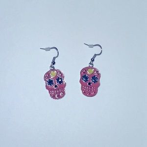 Pink Skull/ Dia de los muertos Earrings